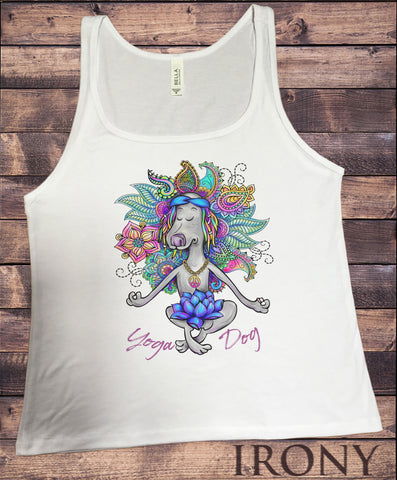 Jersey Tank Top Zen Lotus Flower Namaste Spiritual Meditation Yoga Dog JTK1746