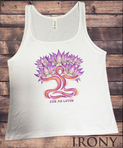 Jersey Tank Zen as Lotus Om Yoga Meditation Pose India Print JTK1798