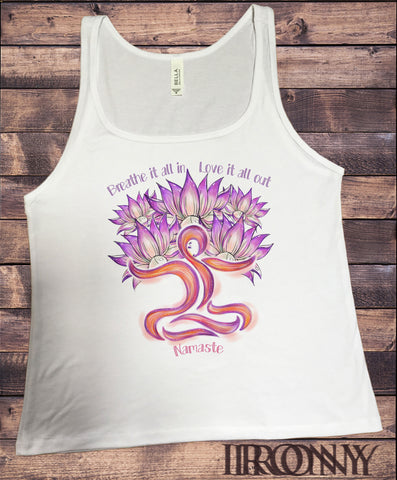 Jersey Top Lotus Flower Yoga Mediation Breathe & Love Print JTK1800