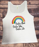 Jersey Top Positive Mind, Vibes, Life Rainbow Good Vibes Slogan Print JTK1882