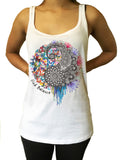 Jersey Tank Top Yin Yang Find Balance Splatter Paint Lotus Print JTK273