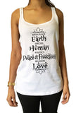 Jersey Tank Top Birth Place Earth, Species Human, Politics Peace & Freedom JTK724