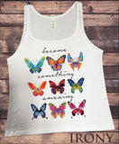 Jersey Tank Top "Become Something Amazing" Positive Butterfly Collection Print JTK863