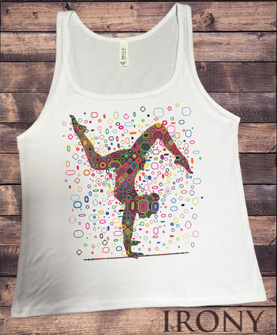 Jersey Tank Top Yoga Colourful Shapes Buddha Chakra Meditation India Print JTK917