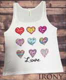 Jersey Top Love Hearts- 9 different heart emotions Print JTK938