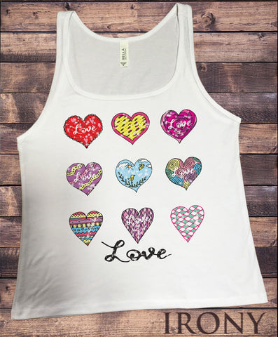 Jersey Top Love Hearts- 9 different heart emotions Print JTK938