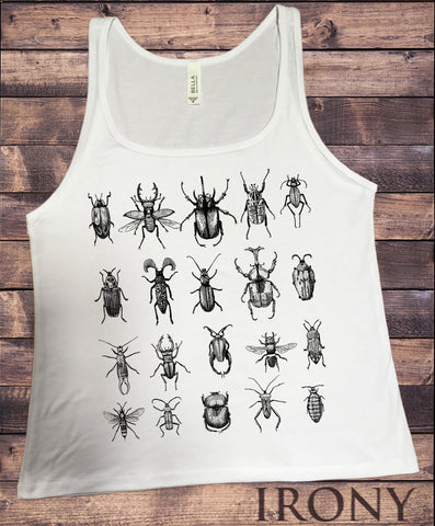 Jersey Tank Creepy Crawlers- Insects All Over- Flies Bugs Print JTK950