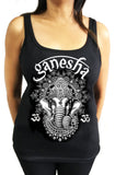 Jersey Tank Top Ganesh Elephant God Line Art Meditation India Zen Print JTK967