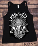 Jersey Tank Top Ganesh Elephant God Line Art Meditation India Zen Print JTK967