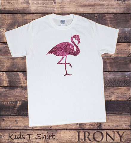 Kids T-Shirt Flamingo Fashionable Glitter Digital Print KDS1644