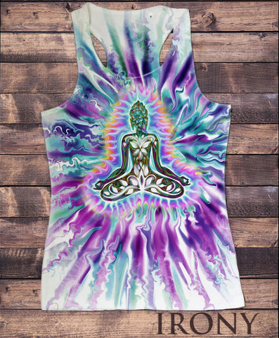 Women's Vest Top, Yoga Buddha Meditation Spiritual Zen Purple Sublimation Print SUB1228