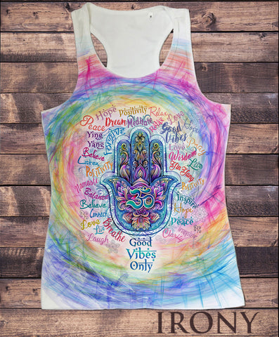 Women's Vest Top, Positive Slogans Hamsa Hand Fatima Sublimation Print SUB889