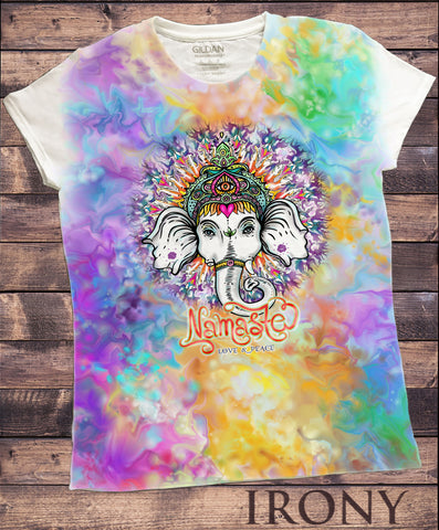 Women's T-Shirt Ganesh Elephant God Line Art Namaste Zen India Zen Hobo Print SUB802