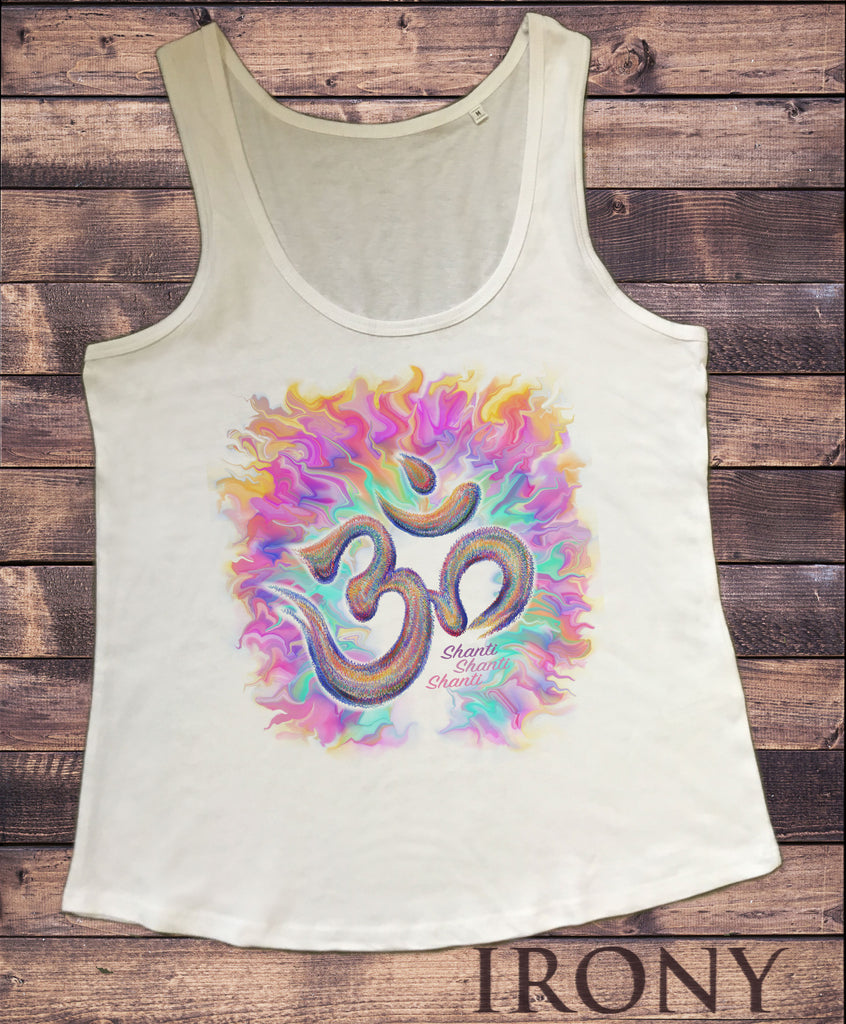 Women's Vest Om India Colourful Shanti OM Peace Print TWA1796