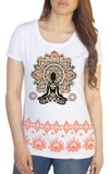 Women’s T-Shirt Aztec Yoga Top Buddha Chakra Meditation Zen  Print TS1020