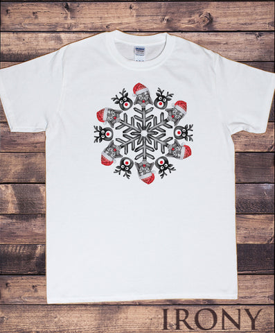 Mens Christmas Reindeer Snowflake Empire Strike Vader Xmas Novelty Print TS1035