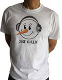 Mens Christmas Xmas Snowman 'Just Chillin' Chilled Cool Snowman Novelty Print TS1066