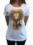 Women's T-Shirt 'Love & Peace' Buddha Yoga Meditation Om India zen OM Tree Heart TS1071