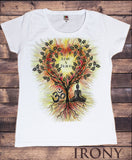 Women's T-Shirt 'Love & Peace' Buddha Yoga Meditation Om India zen OM Tree Heart TS1071