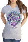 Women's T-Shirt Lotus Aztec 'Love' Breathe, Believe, Receive OM Love- India Print TS1074