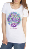 Women's T-Shirt Lotus Aztec 'Love' Breathe, Believe, Receive OM Love- India Print TS1074