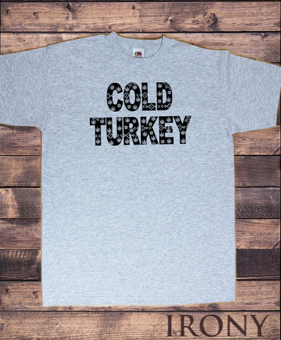 Mens T-shirt Christmas Cold Turkey Cannabis Xmas Novelty Print TS1088