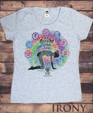 Women's Tee Buddha Chakra Symbols Yoga Meditation, Marjaryasana Cat Pose TS1089