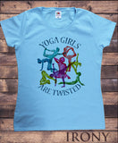 Women's 'Yoga Girls Are Twisted' Meditation Poses Funny Slogan Print TS1096