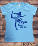 Women's Om Yoga "Balance your life" Meditation Pose TS1098