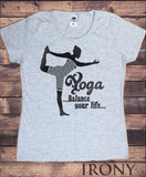 Women's Om Yoga "Balance your life" Meditation Pose TS1098