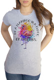 Women's T-Shirt Beautiful Flamingo- Be a flamingo in a flock of pigeons Print TS1101