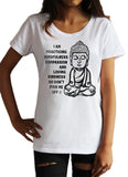 Women's Tee Mindfulness Compassion & Loving, Buddha Meditation Zen Funny Print TS1111