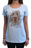 Women’s Top Om India zen Positive Slogan Hamsa Hand Of Fatima Print TS1119