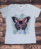 Women’s Top Beautiful Butterflies Splatter paint Floral Print TS1140
