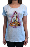 Women's T-Shirt Breathe Buddha Brush splatter Colourful print TS1141