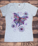 Women’s Top Beautiful Butterflies fancy paint Floral Print TS1142