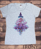 Women’s T-shirt Illustrated Buddha Meditation Yoga Lotus Om Motif Print TS1163