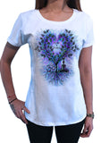 Women's T-Shirt 'Love & Peace' Buddha Yoga Meditation Om India zen OM Tree Heart TS1167