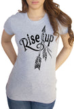 Women's T-Shirt Dreamer feathers and arrow Rise Up Design Print TS1174