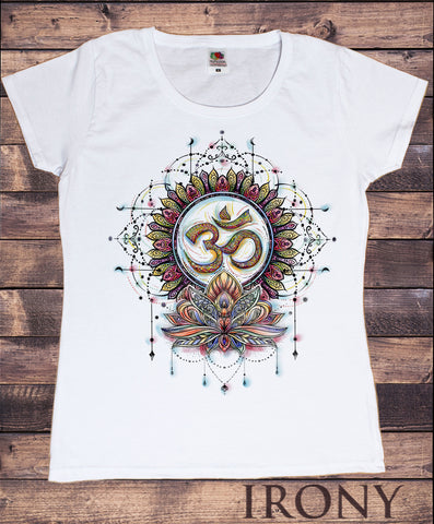 Women's T-Shirt Om Aum Yoga aztec flowers India Zen  TS1175