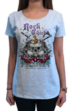 Women’s Rock Chick Metal Skeleton ROCK N ROLL-Live Music Print TS1203