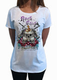 Women’s Rock Chick Metal Skeleton ROCK N ROLL-Live Music Print TS1203