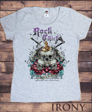 Women’s Rock Chick Metal Skeleton ROCK N ROLL-Live Music Print TS1203