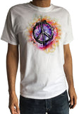 Men’s T-Shirt Hipster Peace Sign T-shirt Military  Logo Retro Antiwar Hippy TS1236