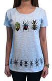 Women's Tee Creepy Crawlers- Insects Flies Bugs Print TS1241