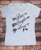 Women’s Top Live, Laugh, Love Tribal American Feathers Dreamcatcher TS1259