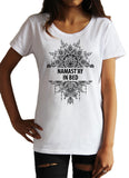 Women’s Top Namaste Meditation 'NAMAST'AY in bed' funny lazy print TS1282