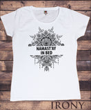 Women’s Top Namaste Meditation 'NAMAST'AY in bed' funny lazy print TS1282