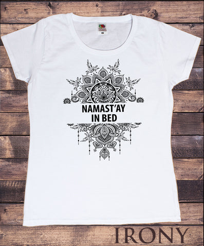 Women’s Top Namaste Meditation 'NAMAST'AY in bed' funny lazy print TS1282
