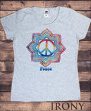 Women’s T-Shirt  Peace Flowery Colour gradients Print TS1305
